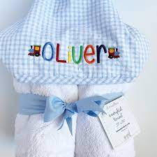 3 Marthas Small Blue Check Everykid Towel - Image 3