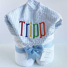 3 Marthas Small Blue Check Everykid Towel - Image 4