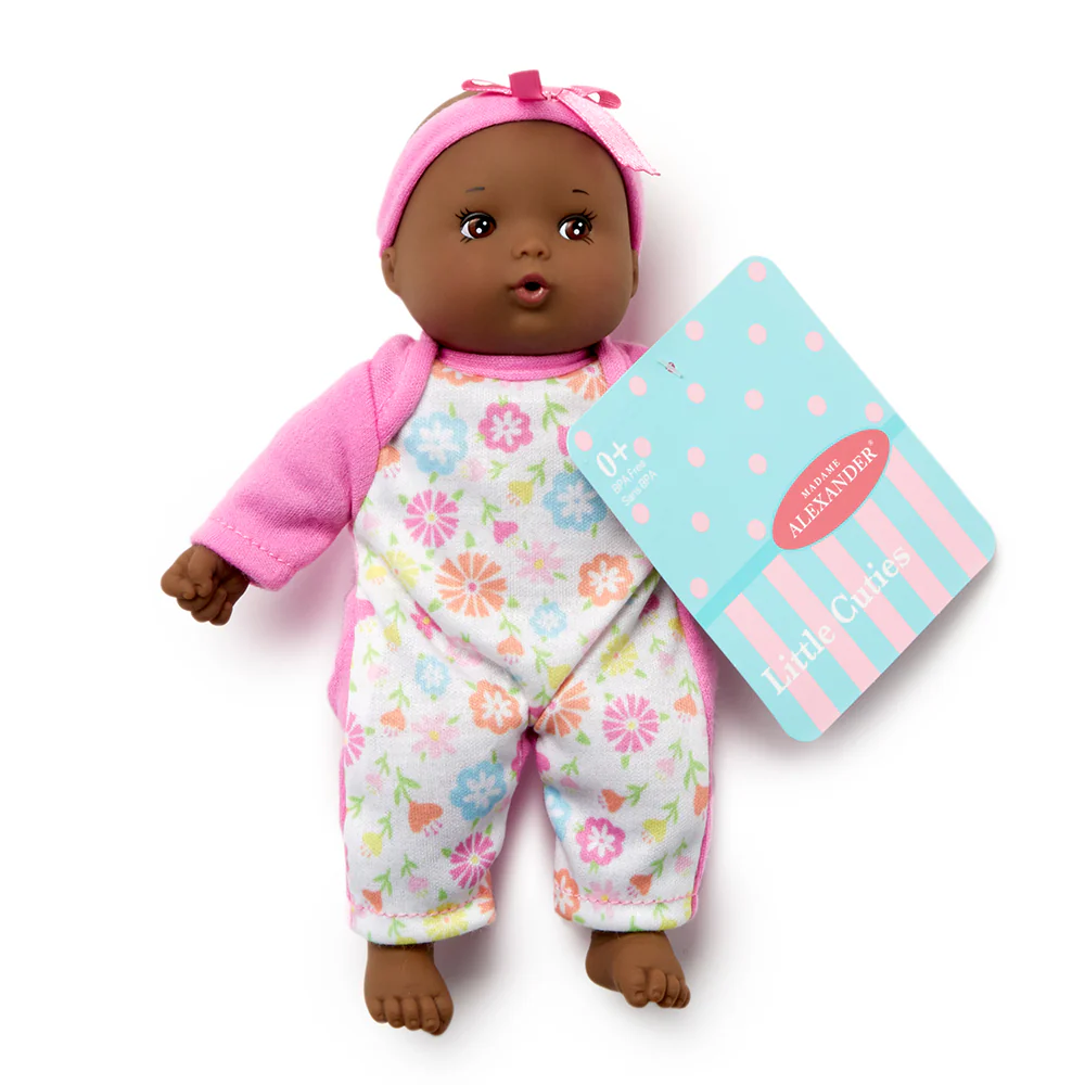 Little Cuties Pink Baby Doll, Dark Skin Tone - Image 2