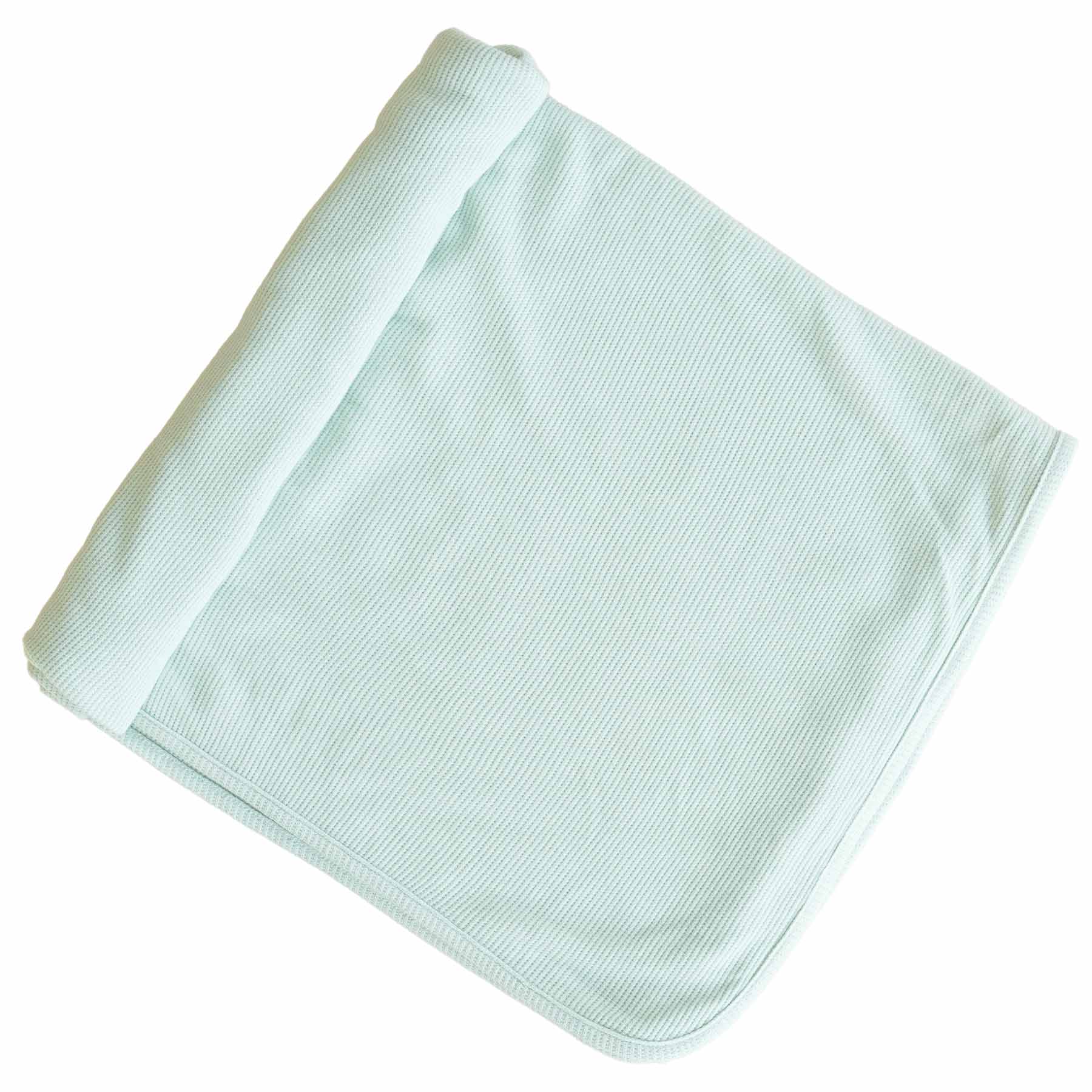 All Bamboo Waffle Swaddle Blankets: Eucalyptus - Image 14
