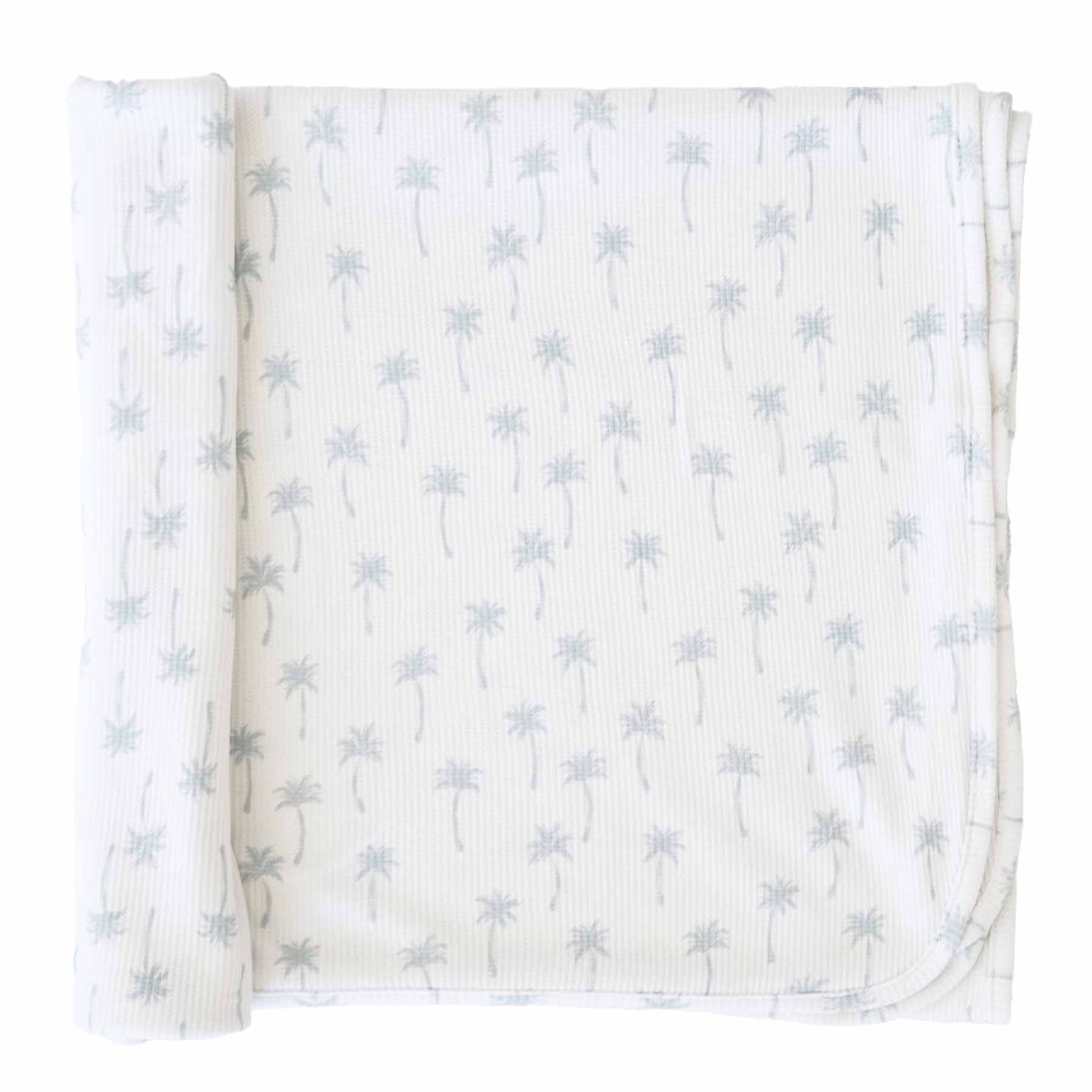 All Bamboo Waffle Swaddle Blankets: Eucalyptus - Image 22