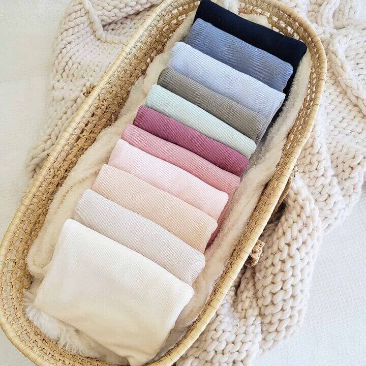 All Bamboo Waffle Swaddle Blankets: Eucalyptus - Image 3