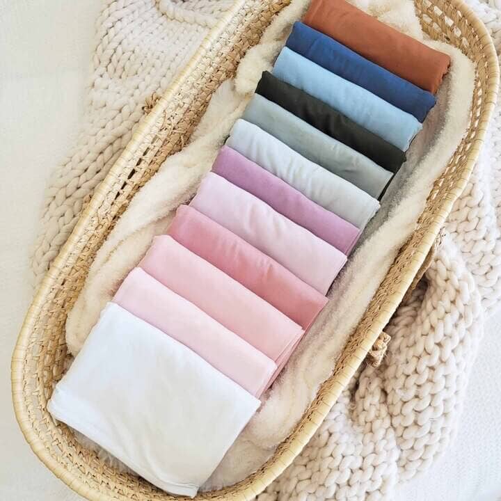 All Solid Bamboo Knit Swaddle Blankets: Olive - Image 3