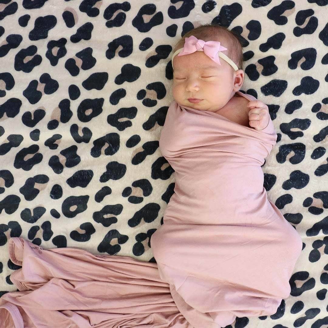 All Solid Bamboo Knit Swaddle Blankets: Olive - Image 5