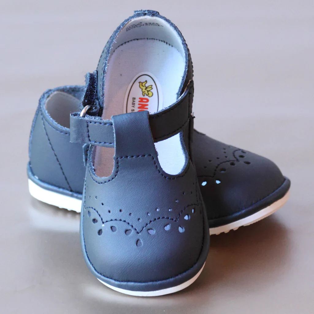 Angel Baby Girls Birdie T-Strap Leather Mary Janes - Image 3