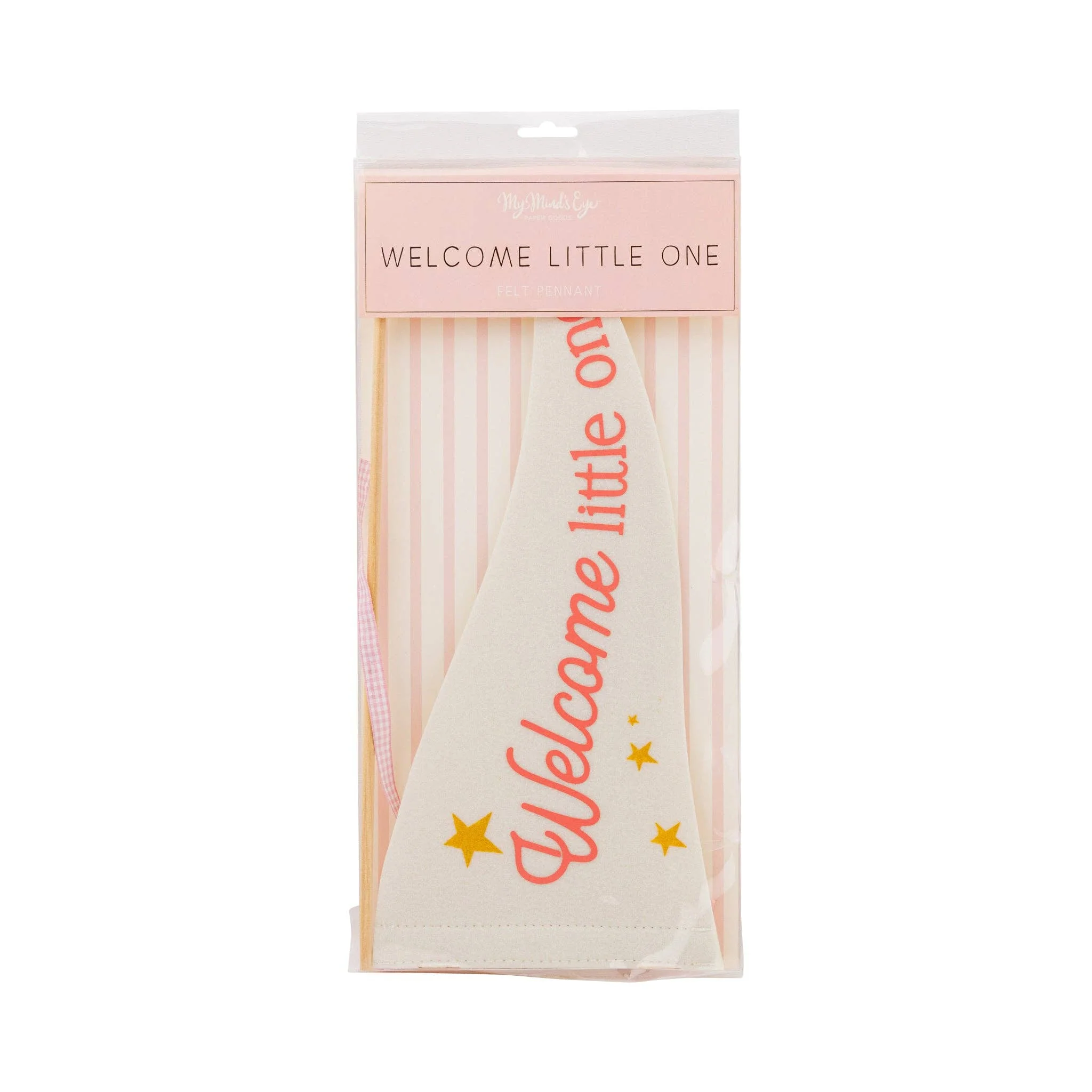 BAB1115 - Welcome Little One Pink Pennant - Image 5