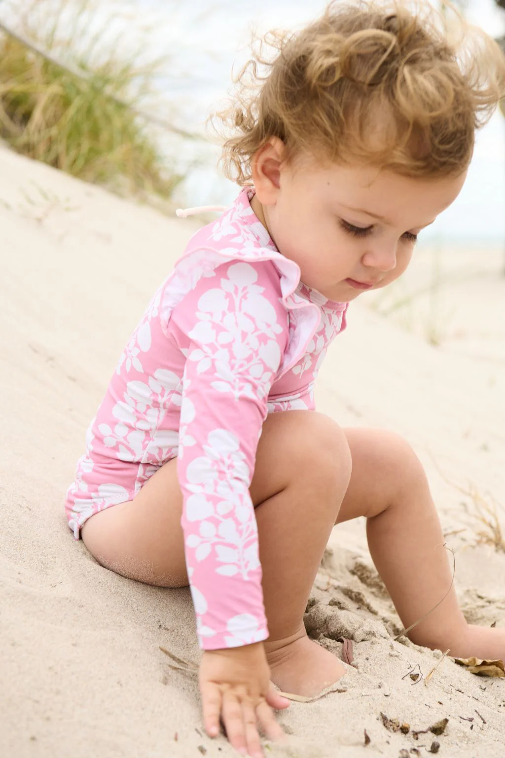 Baby Girls Rachel SwimSuit - Pink Bouquet Floral - Image 5