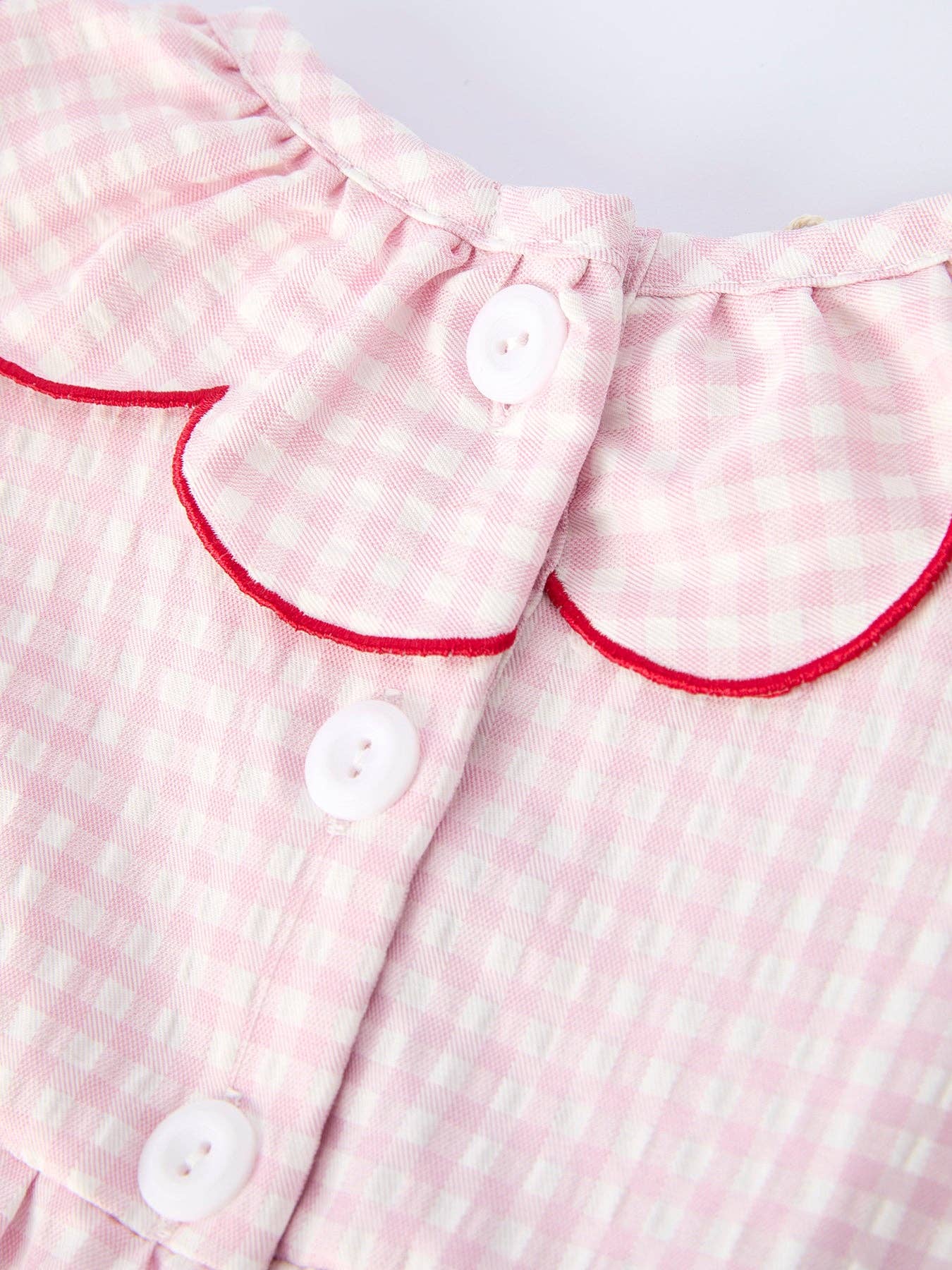 Baby Girls' Plaid Smocked Strawberry Applique Romper: 12M - Image 5