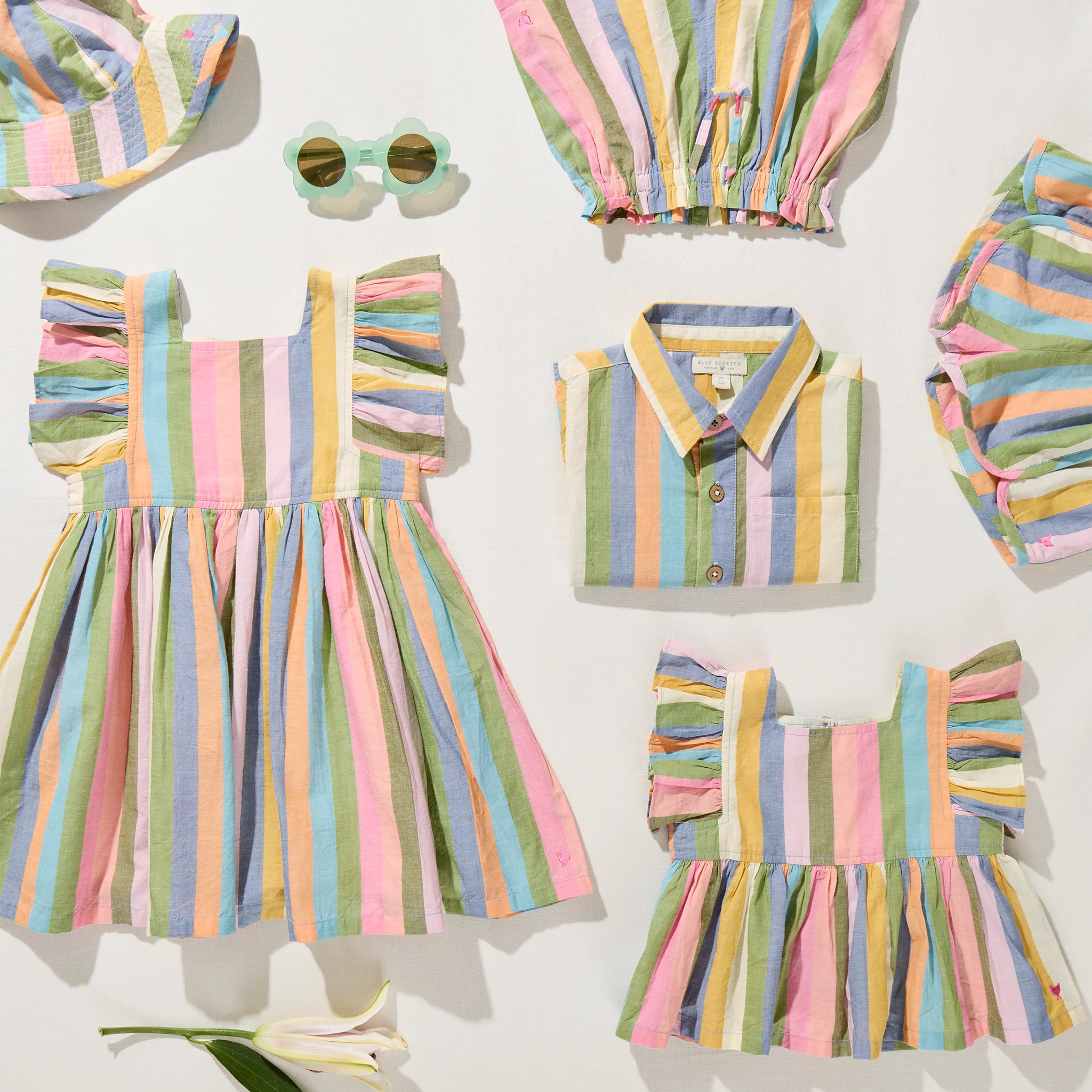 Baby Girls Sun hat - Parade Stripe - Image 2