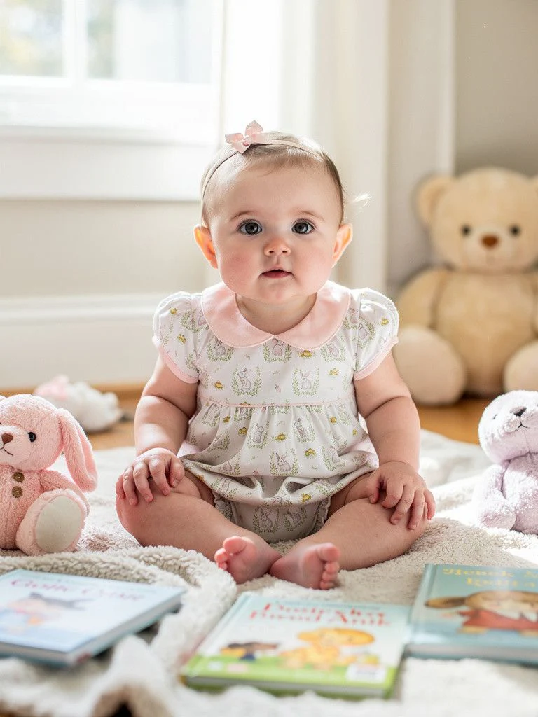 Baby Loren Easter Bunnies Sun Bubble- Girl - Image 4