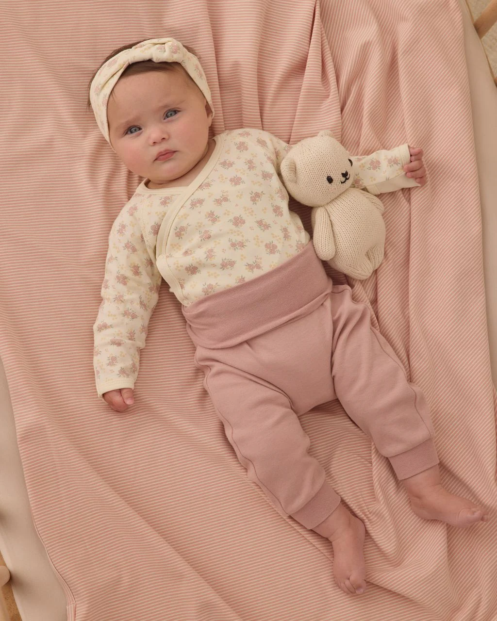 Quincy Mae Baby Pant || Mauve - Image 4