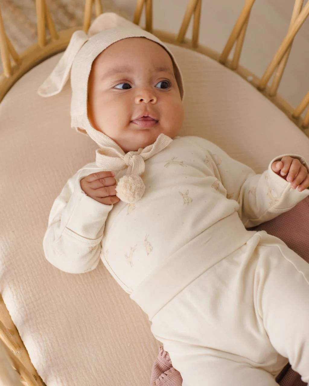 Quincy Mae Baby Pant || Natural - Image 4