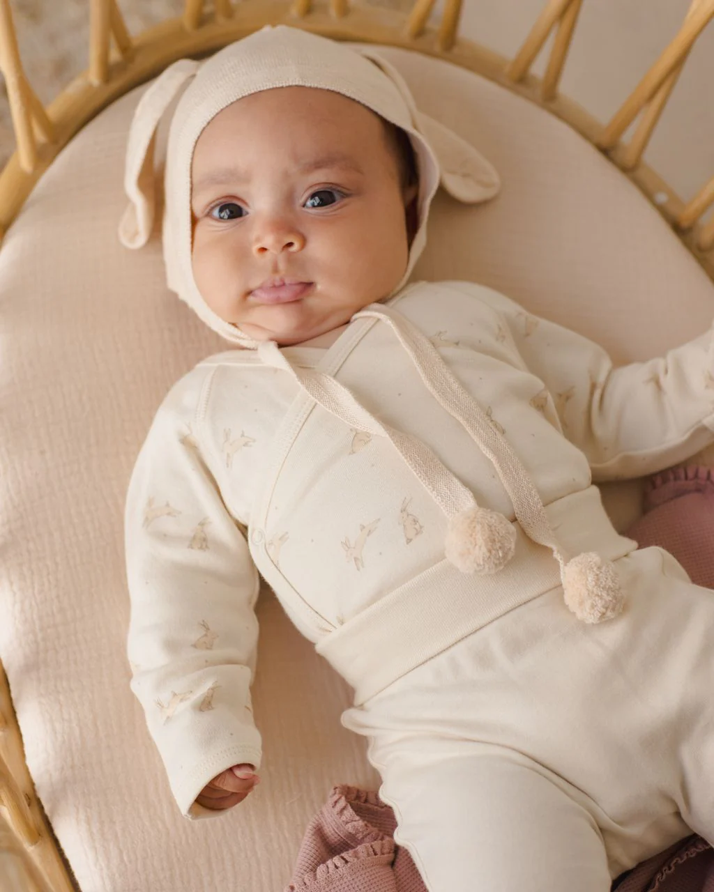 Quincy Mae Baby Pant || Natural - Image 5