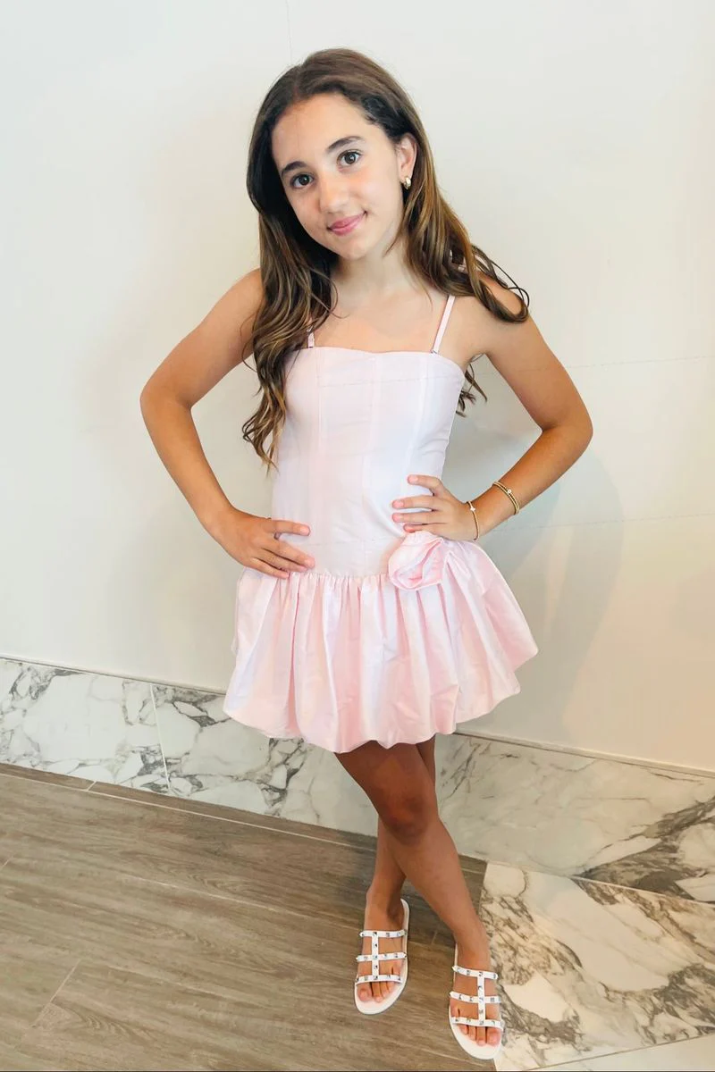 Bailey Pastel Pink Taffeta Ballet Dress - Image 2