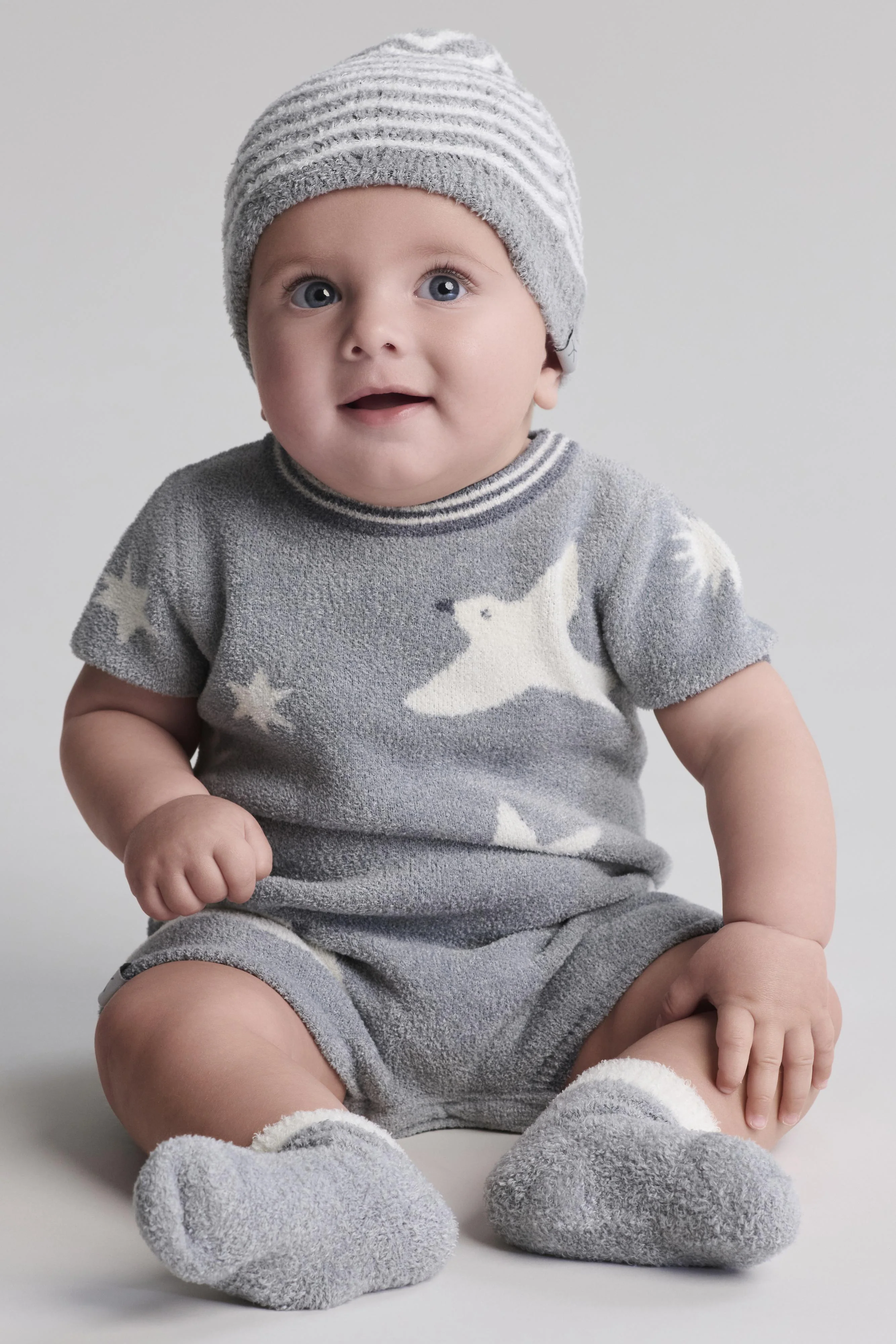Barefoot Dreams CozyChic Lite® Baby Wavy Stripe Beanie - Image 3
