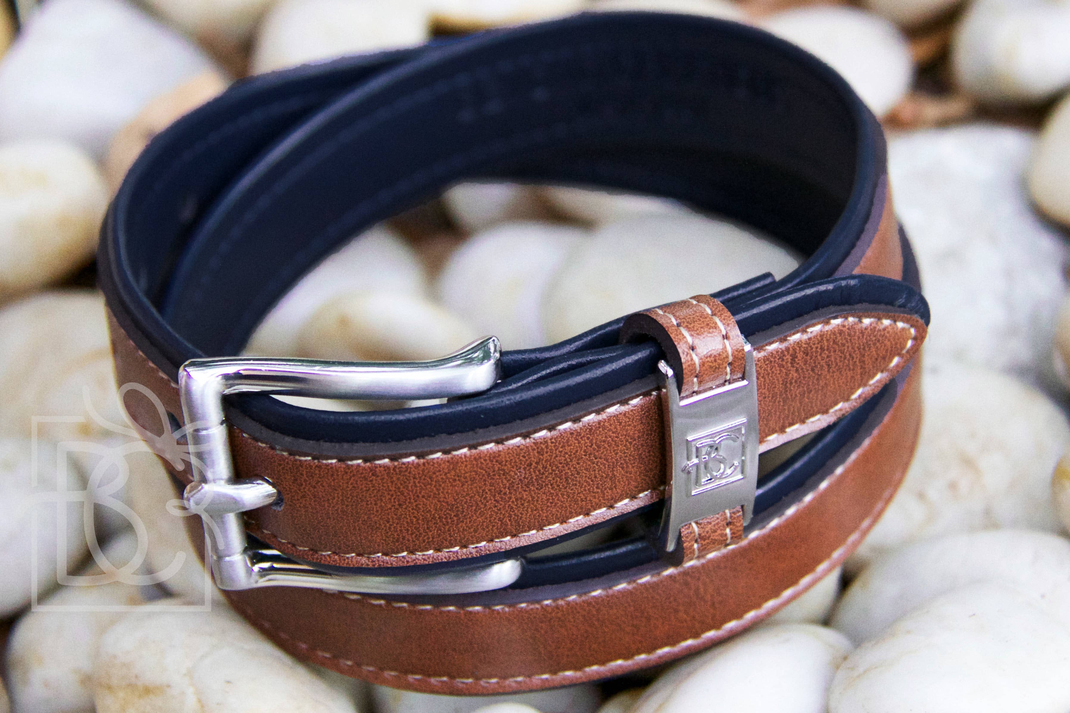 Beyond Creations’ Genuine Leather Two-Tone BeltsT: Brown/Light Brown / 20" (3-4 Years) - Image 4