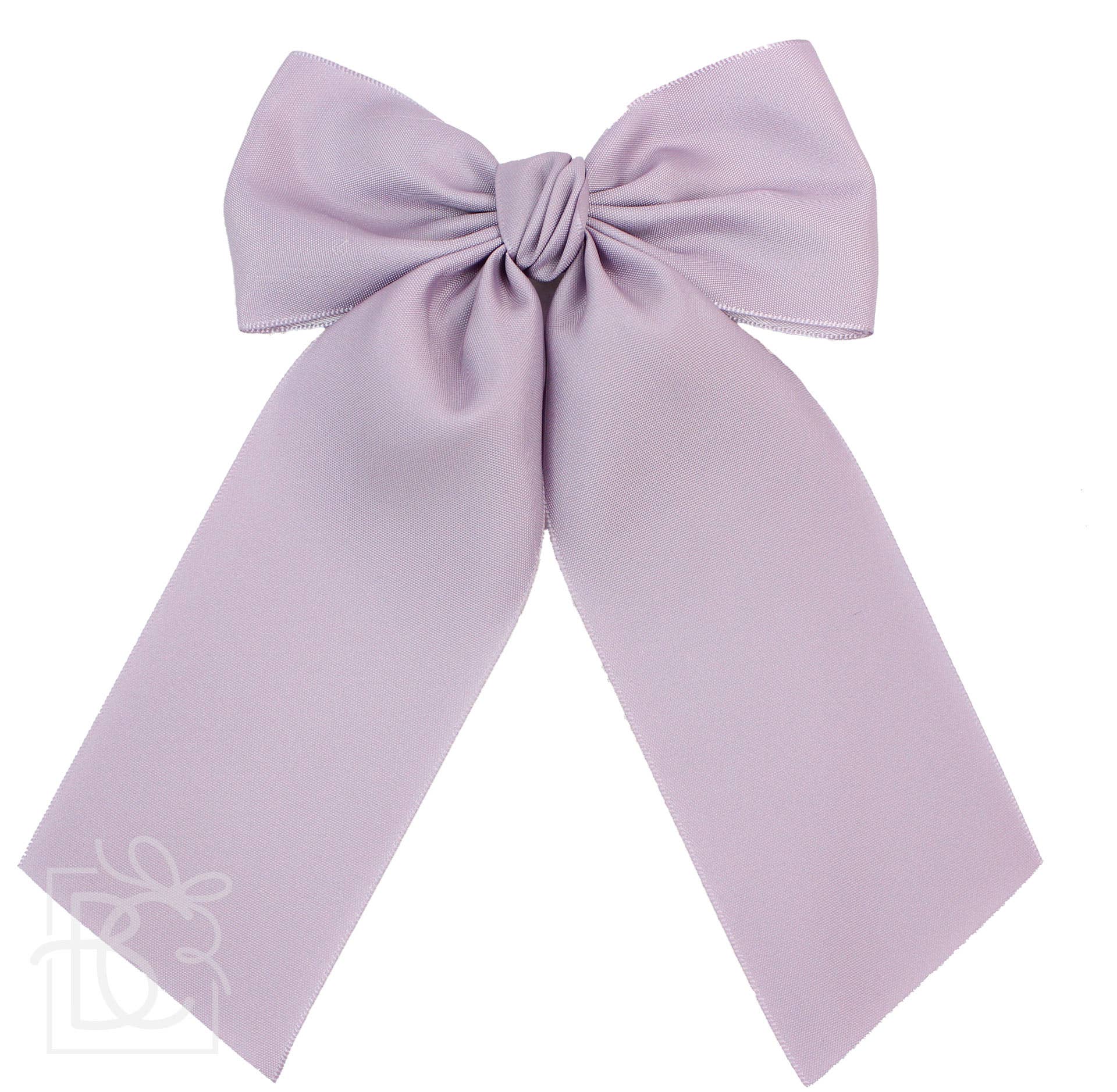 Beyond Creations OPAQUE SATIN BOW W/ EURO KNOT & TAILS Powder Pink / 4.5" Large - Image 20