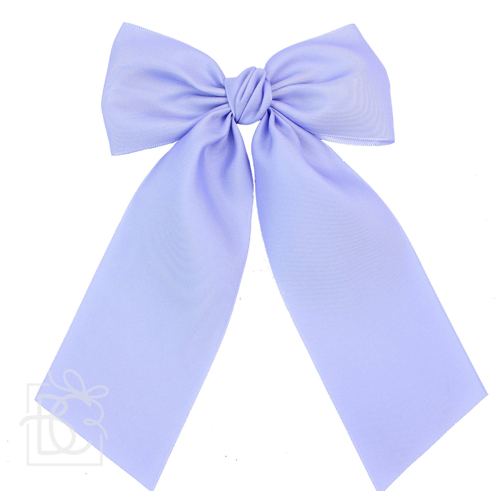 Beyond Creations OPAQUE SATIN BOW W/ EURO KNOT & TAILS Powder Pink / 4.5" Large - Image 21