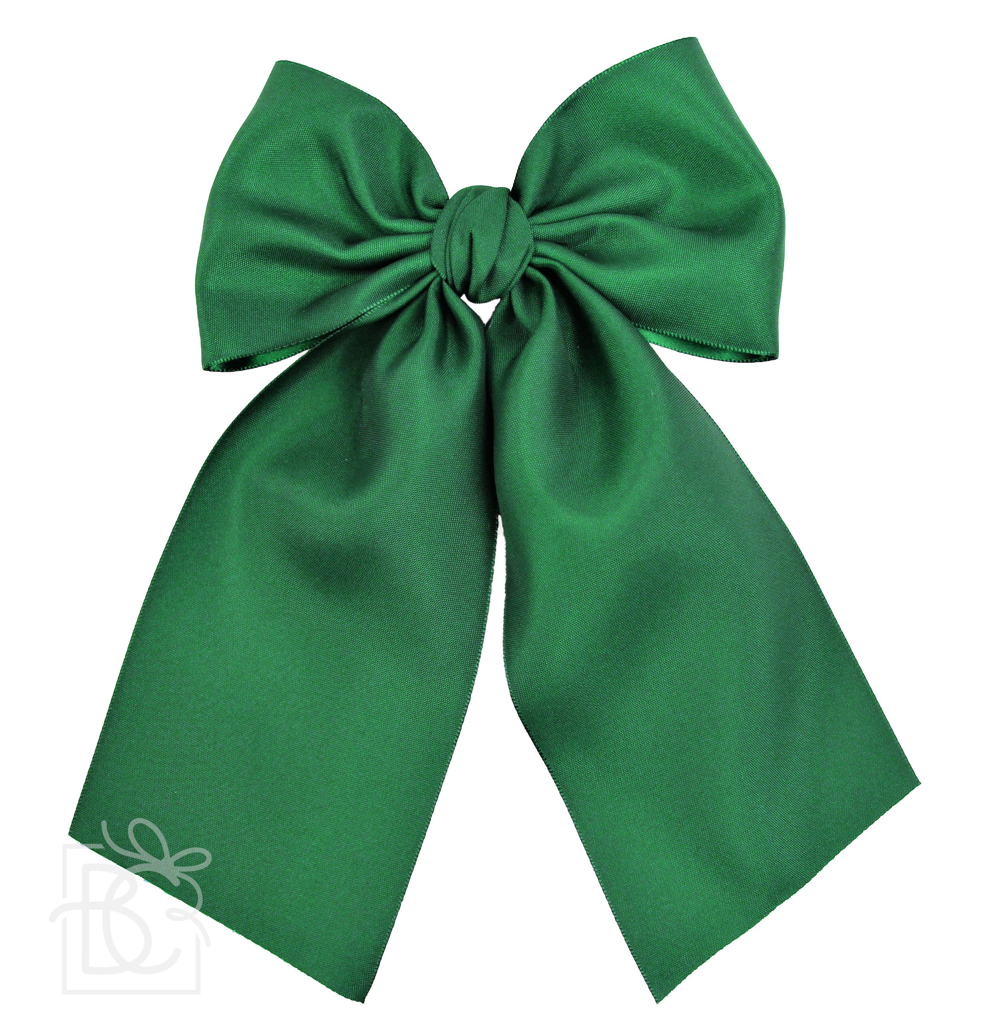 Beyond Creations OPAQUE SATIN BOW W/ EURO KNOT & TAILS Powder Pink / 4.5" Large - Image 22