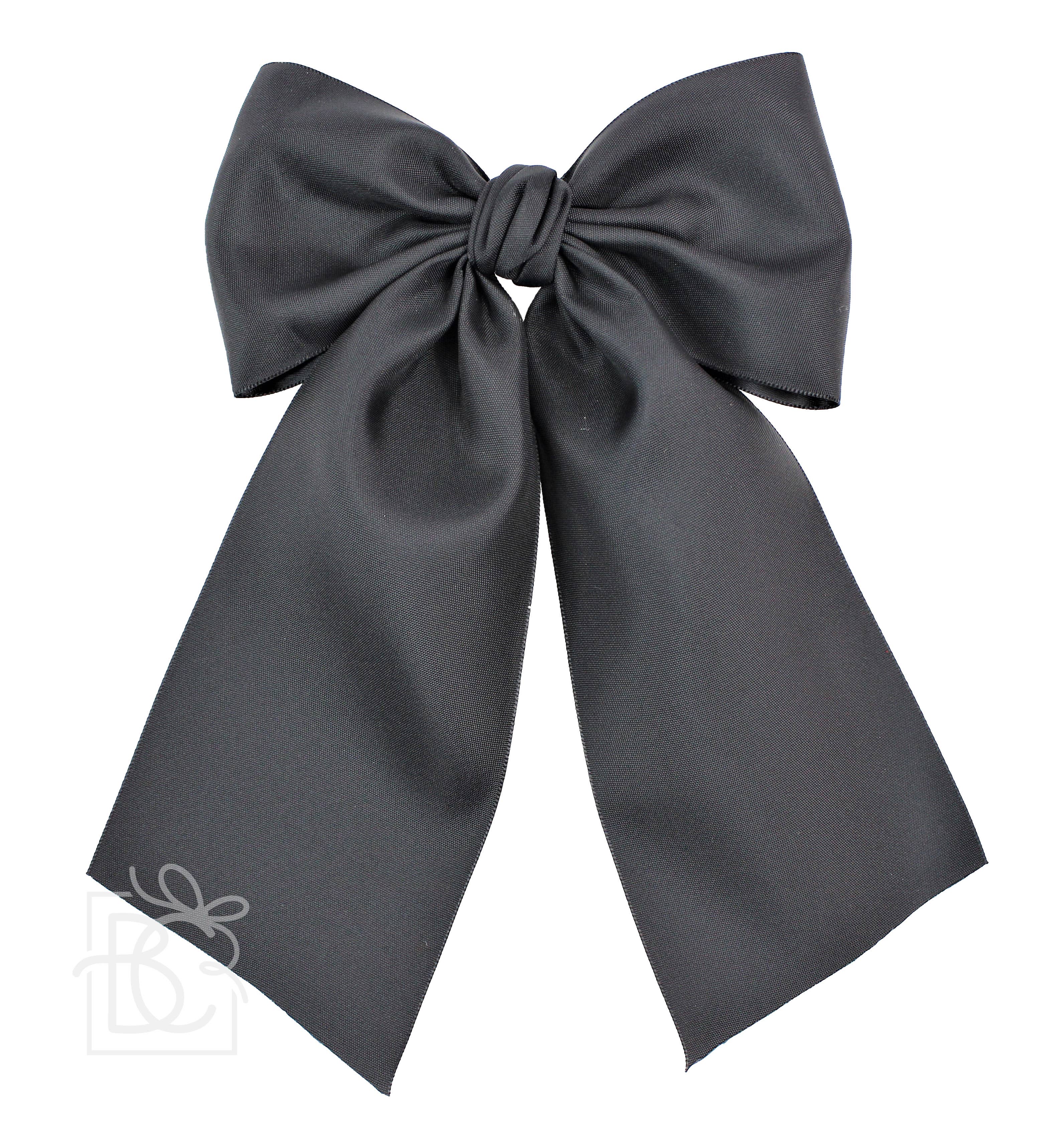 Beyond Creations OPAQUE SATIN BOW W/ EURO KNOT & TAILS Powder Pink / 4.5" Large - Image 6