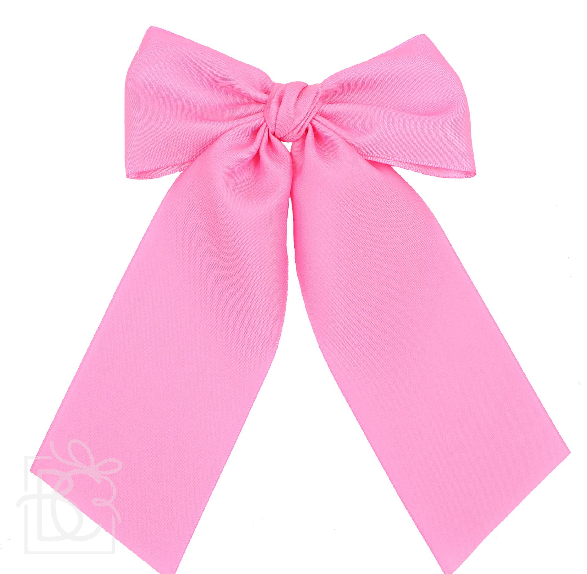 Beyond Creations Opaque Satin Bow With Euro Knot & Tails: Antique White / 4.5" Large - Image 10