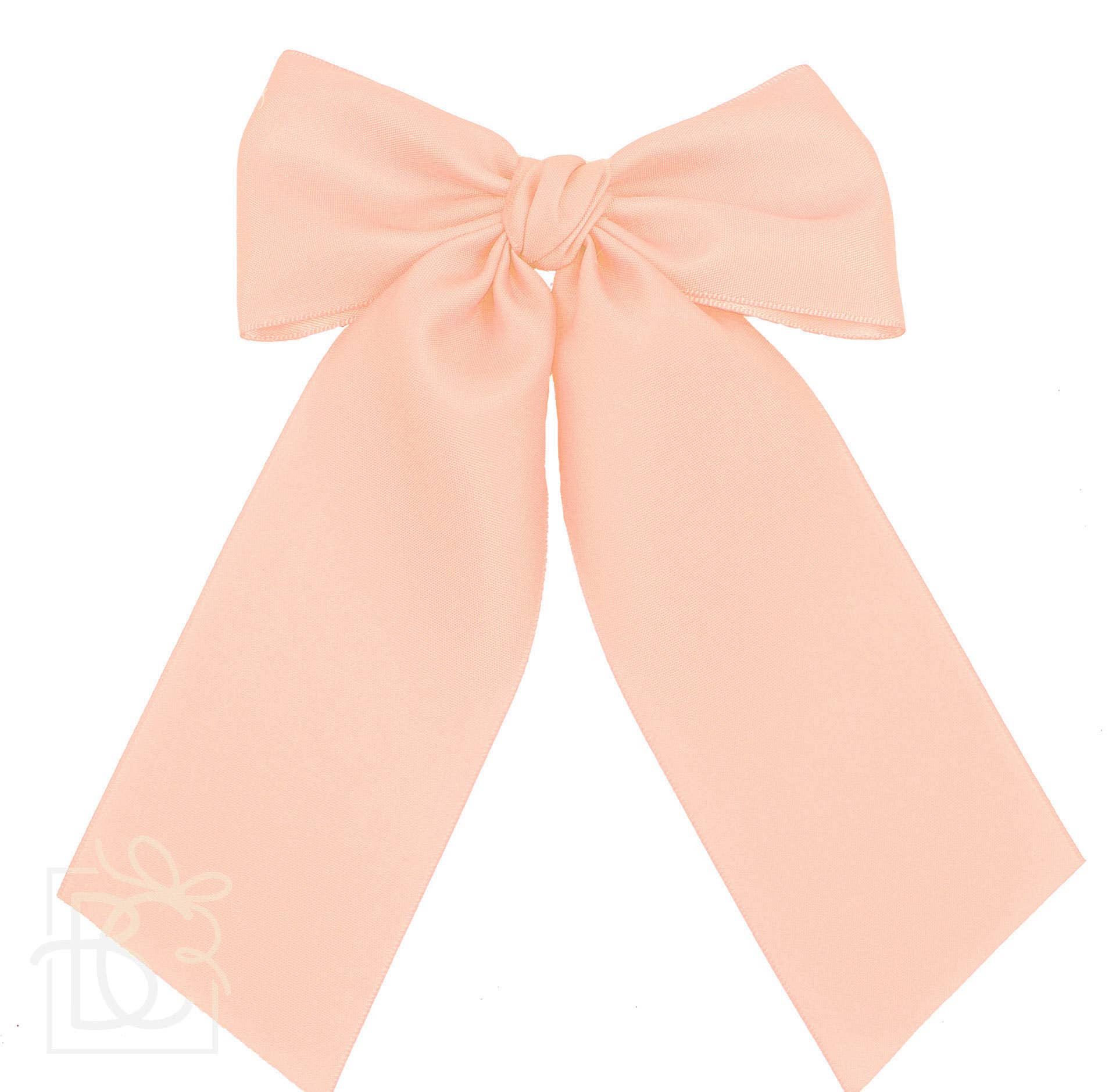 Beyond Creations Opaque Satin Bow With Euro Knot & Tails: Antique White / 4.5" Large - Image 17