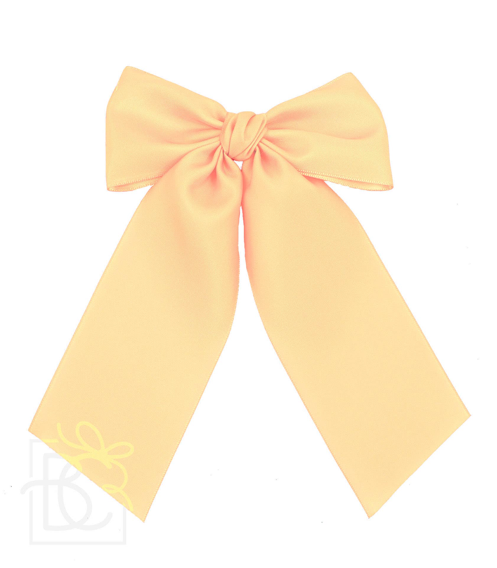 Beyond Creations Opaque Satin Bow With Euro Knot & Tails: Antique White / 4.5" Large - Image 23