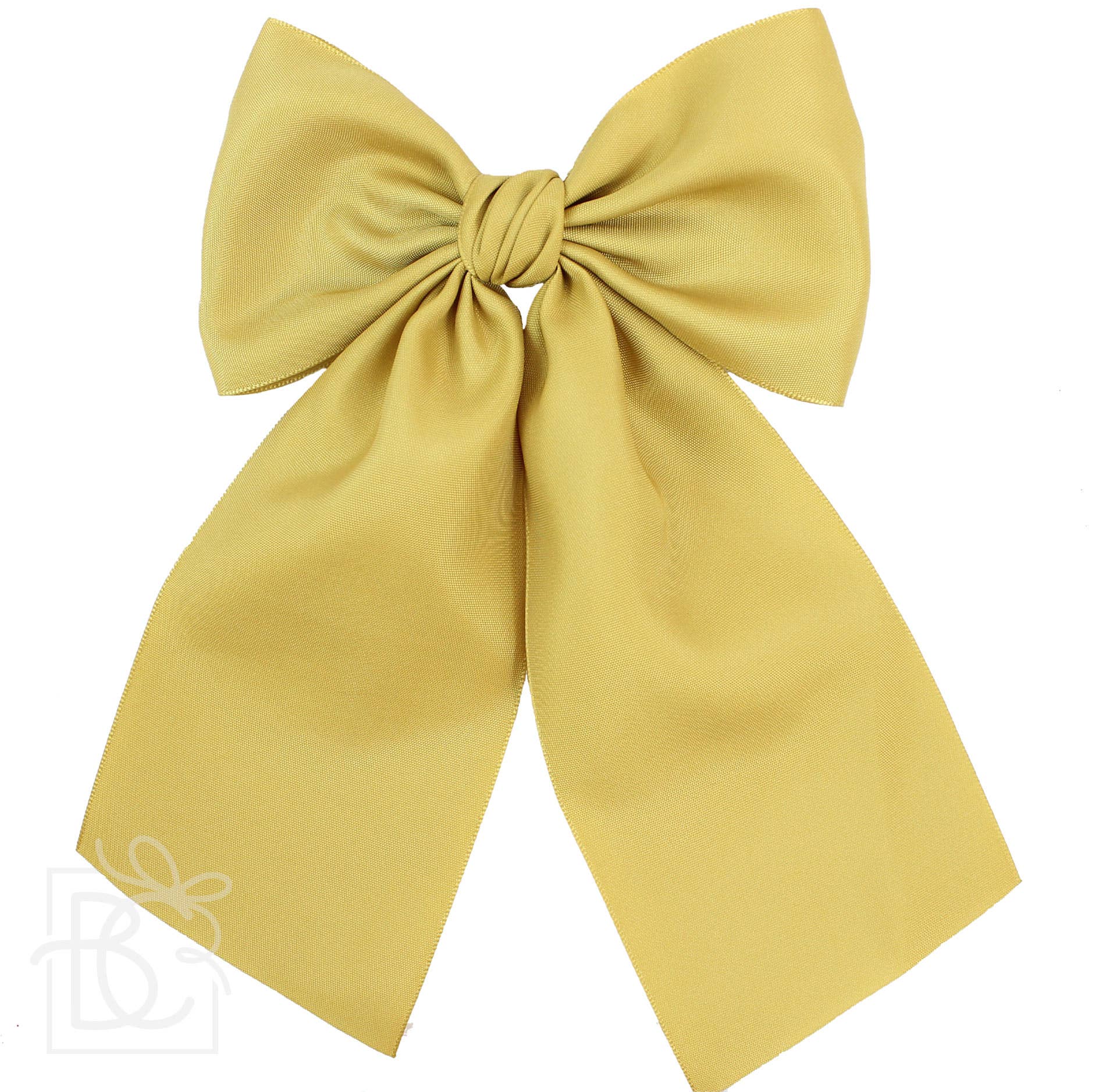 Beyond Creations Opaque Satin Bow With Euro Knot & Tails: Antique White / 4.5" Large - Image 24