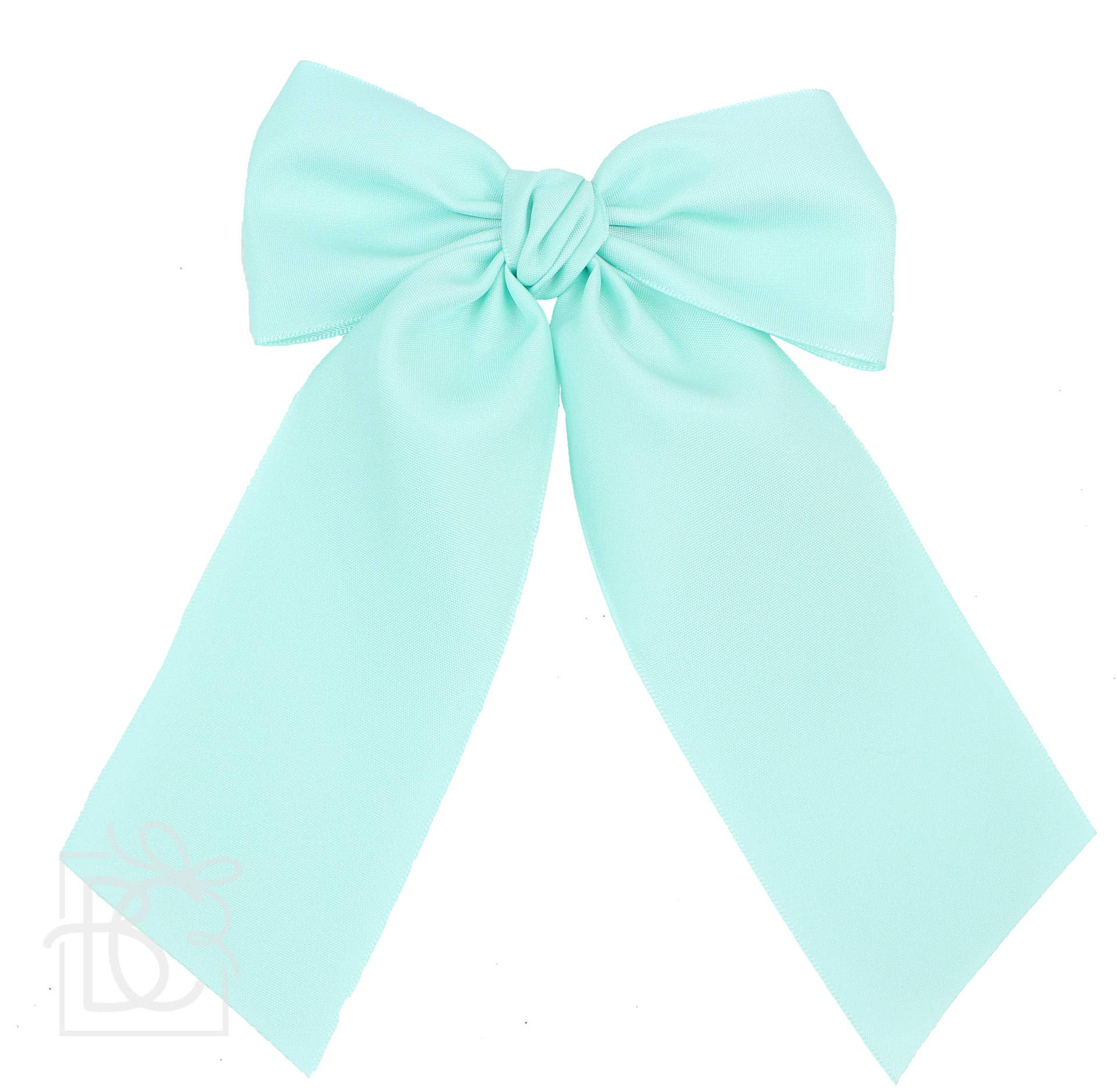 Beyond Creations Opaque Satin Bow With Euro Knot & Tails: Antique White / 4.5" Large - Image 26