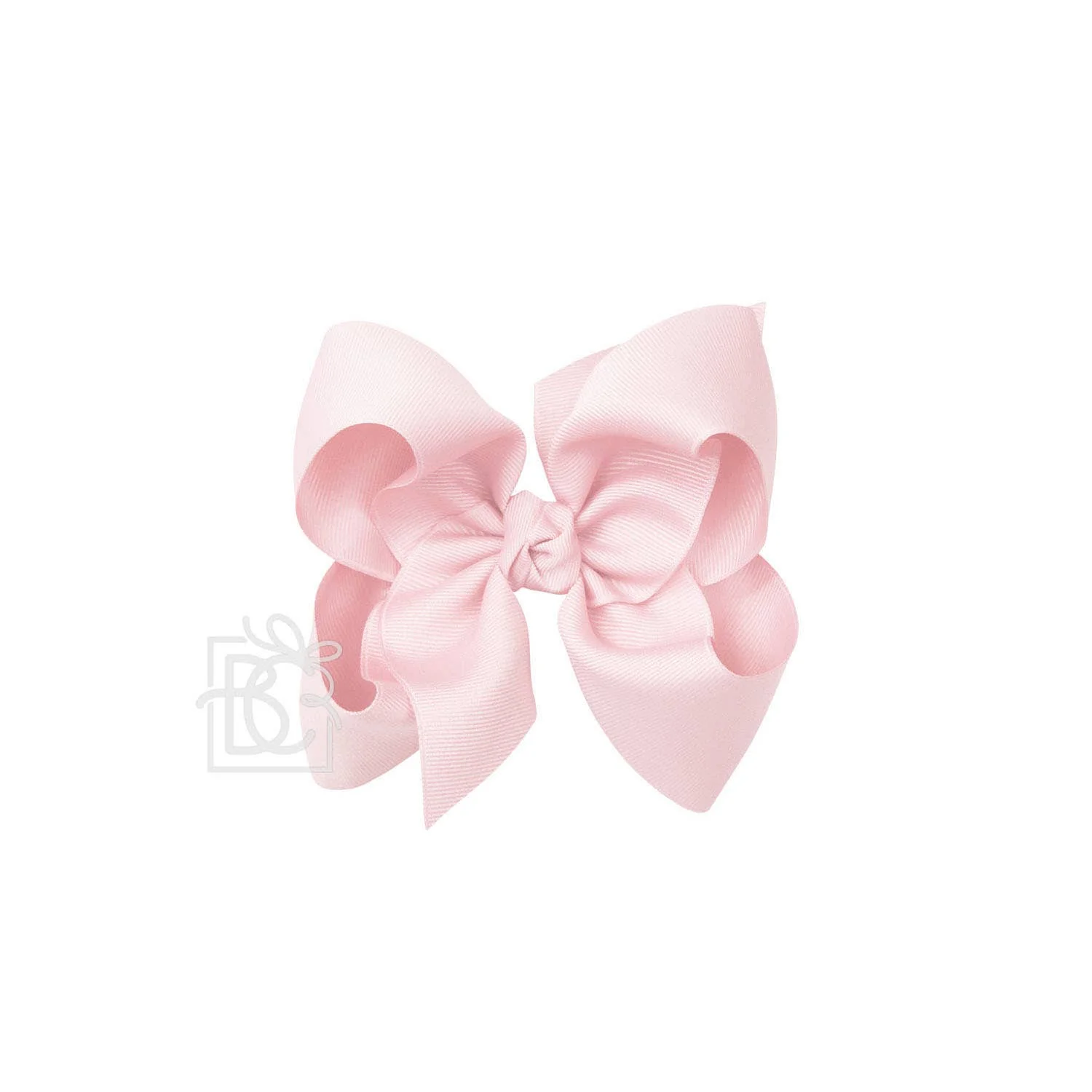 Beyond Creations’ Signature Grosgrain Double Knot Bow on Clip:  3.5" Medium - 7/8" Ribbon on Alligator Clip / MINT - Image 2