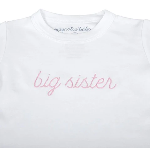 Magnolia Baby Big Sister Embroidered Long Pajamas - Image 3