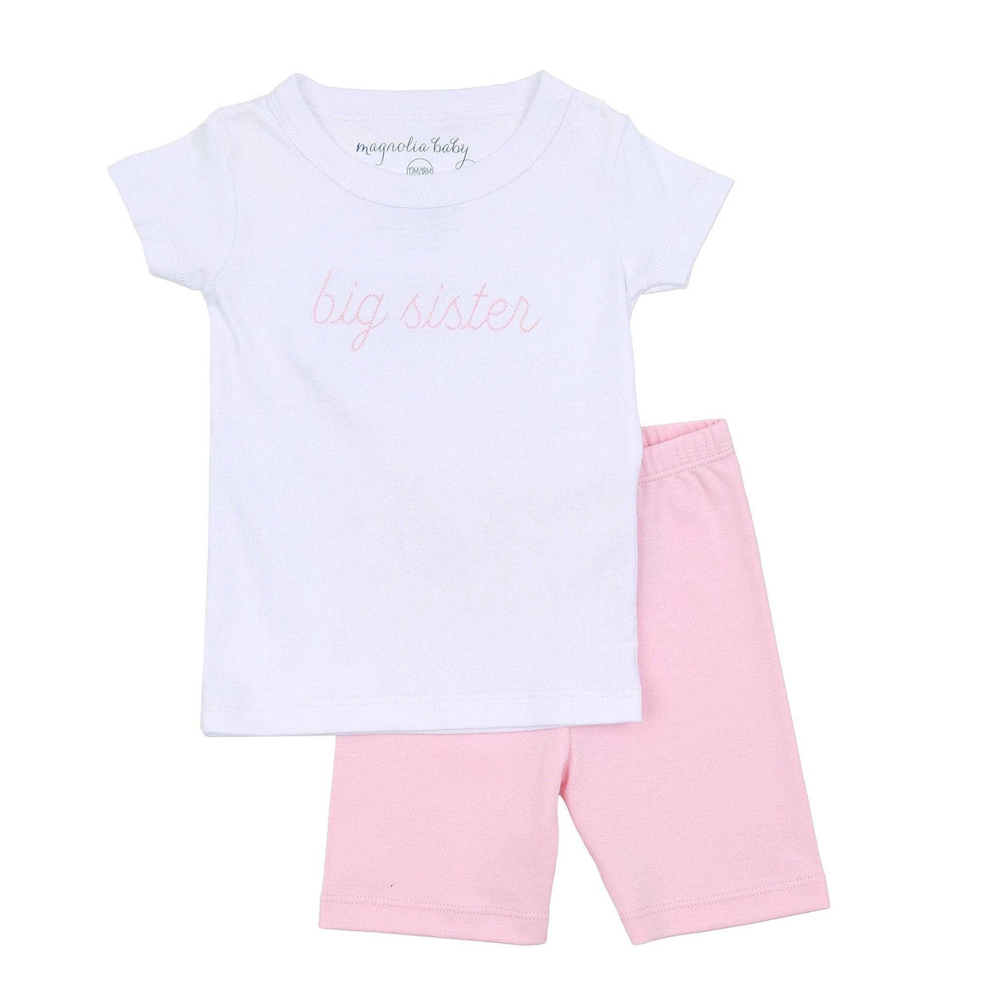 Big Sister Embroidered Short Pajamas: 3T - Image 3