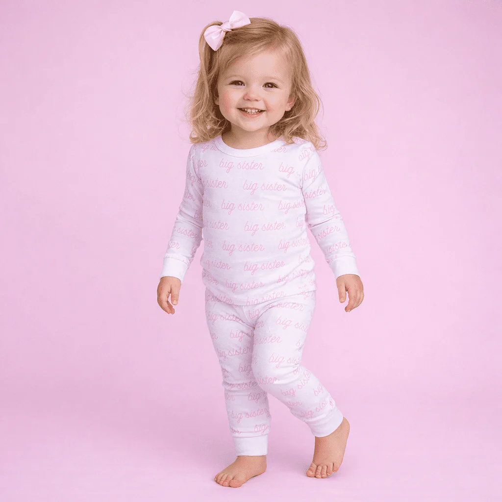 Magnolia Baby Big Sister Print Long Pajamas - Image 4