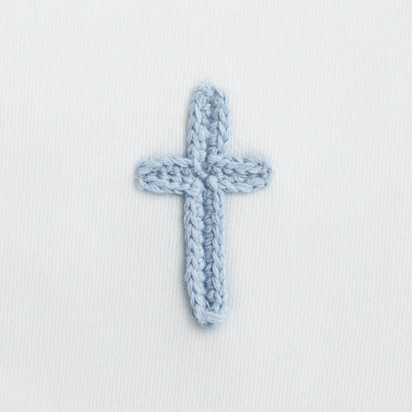 Blue Crochet Cross Bib - Image 2