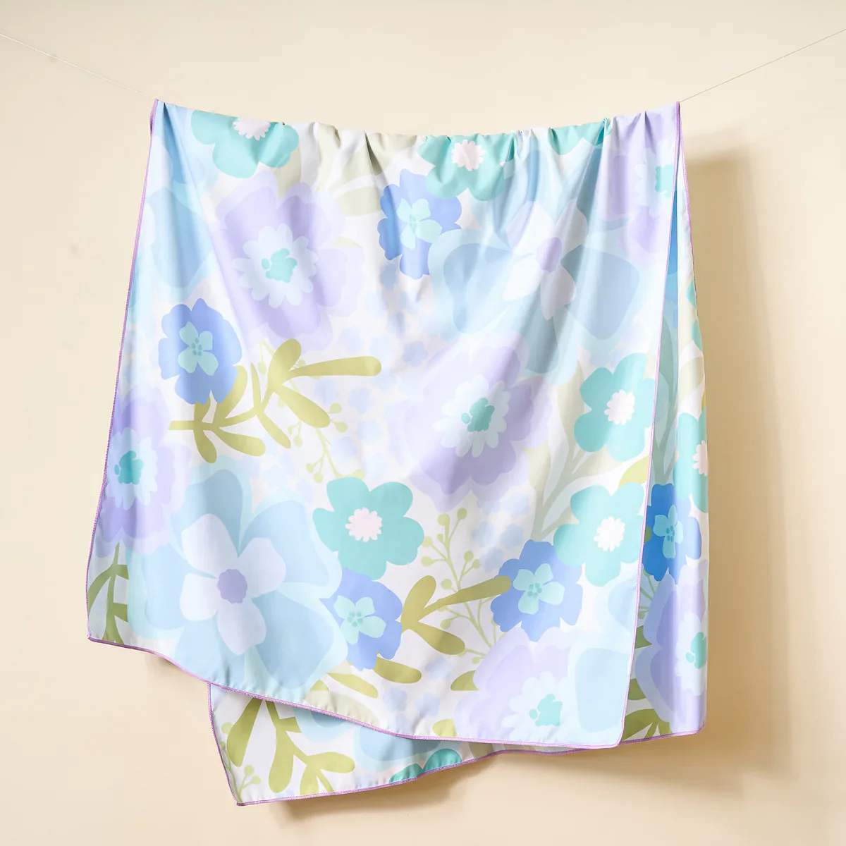 The Darling Effect - Beyond Blooms Blue Green XL Quick-Dry Beach Towel - Image 3