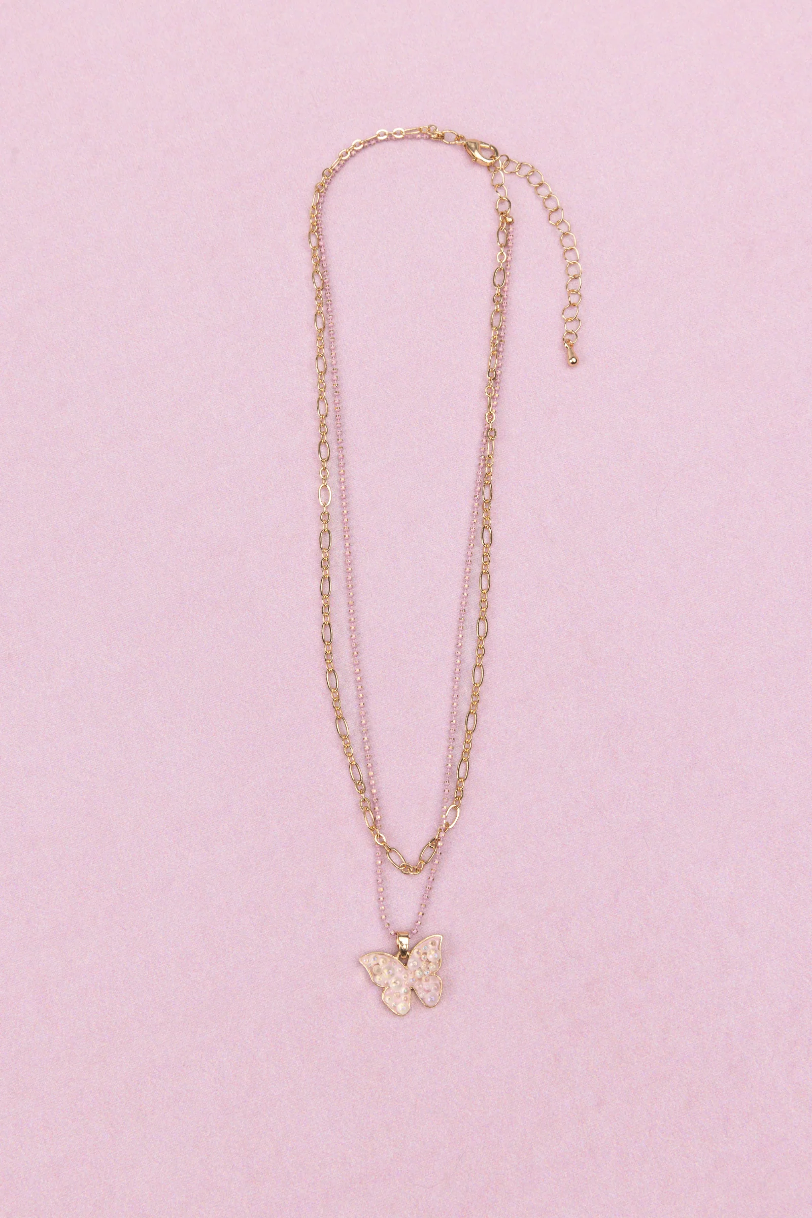 Boutique Chic Bubbly Butterfly Necklace - Image 4