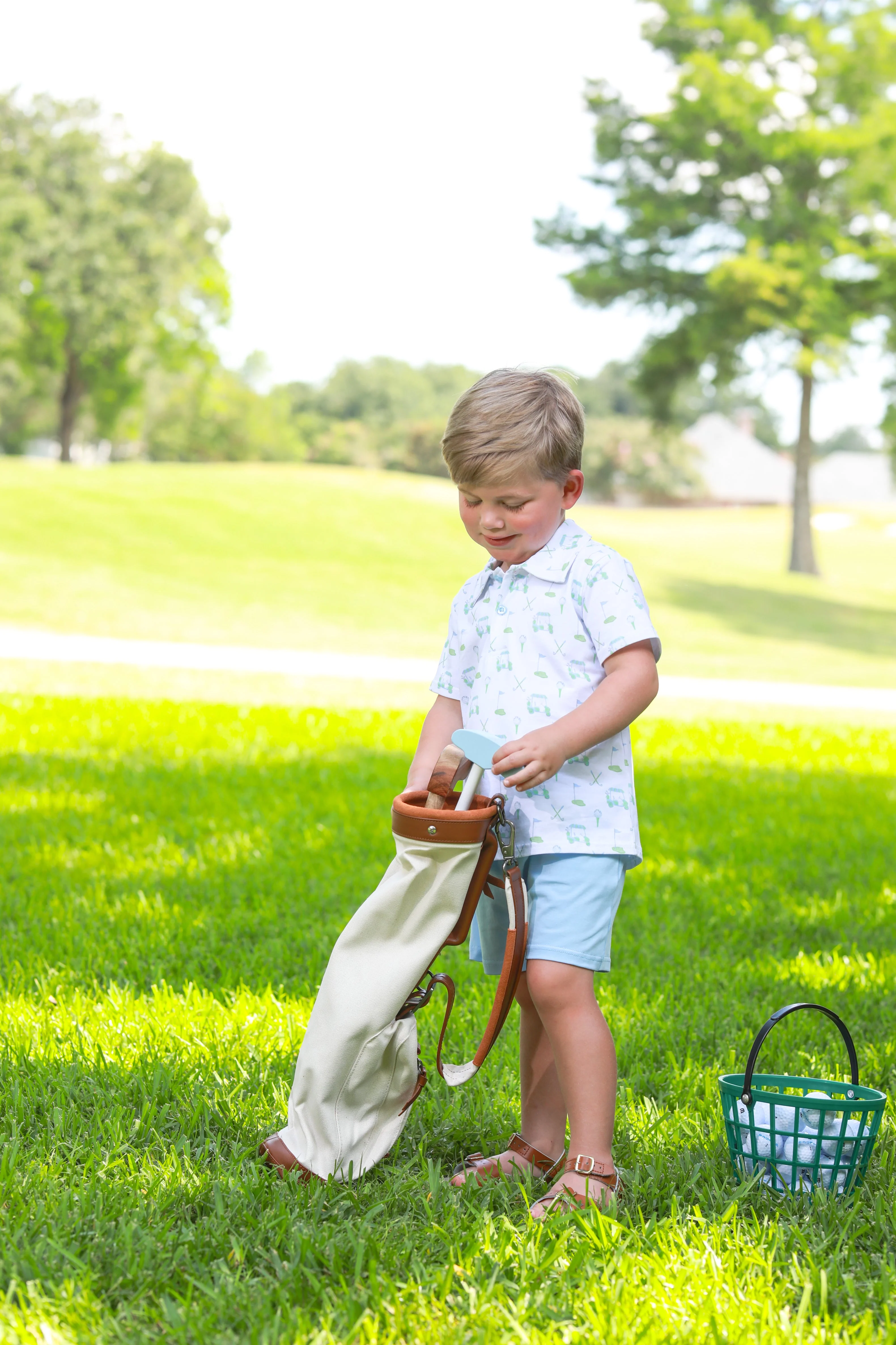Trotter Street Kids Caddy Club Polo Short Set - Image 4