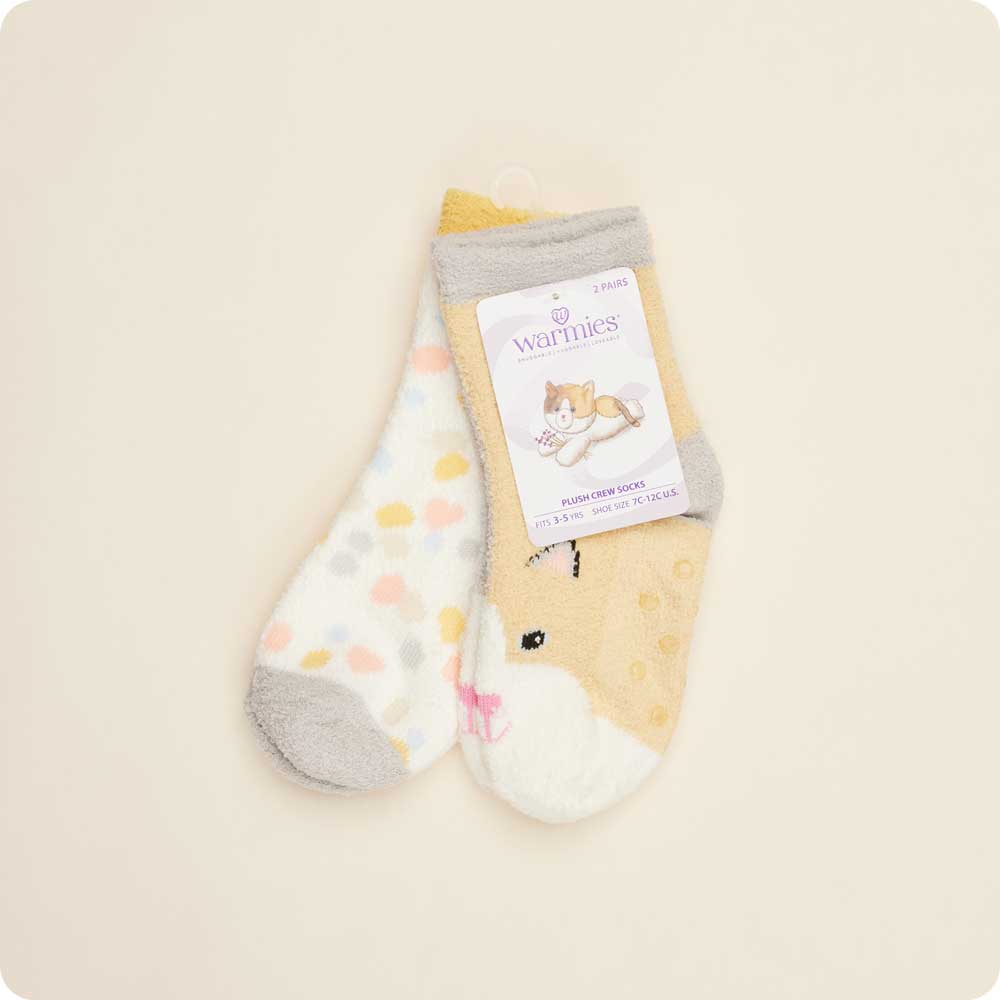 Warmies Calico Cat No-Slip Socks - Image 15