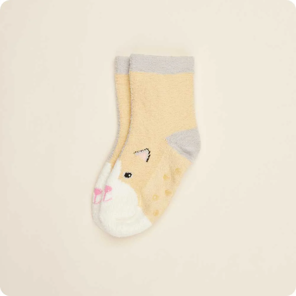 Warmies Calico Cat No-Slip Socks - Image 7