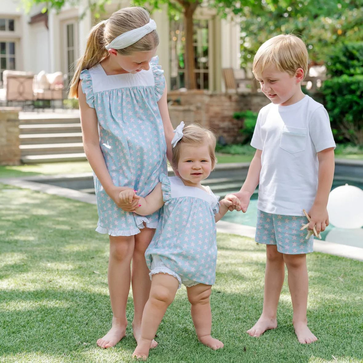 CAROLINE GIRLS' DRESS - SEASIDE STARFISH - Image 4