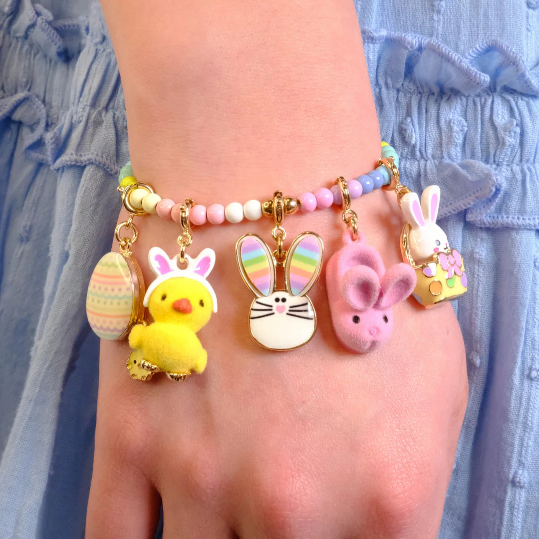 CHARM IT® Gold Furry Bunny Slipper Charm - Image 2
