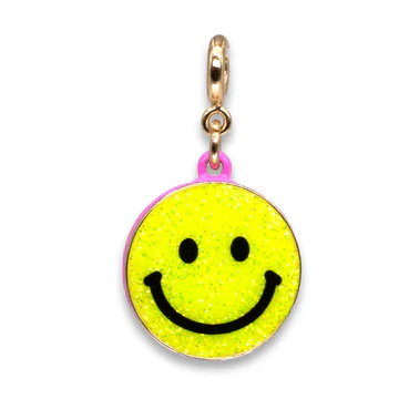 CHARM IT Gold Glitter Smiley Face Charm - Image 3