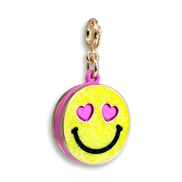 CHARM IT Gold Glitter Smiley Face Charm - Image 4