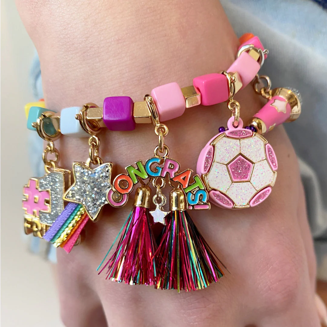 CHARM IT® Gold Glitter Soccer Ball Charm - Image 4