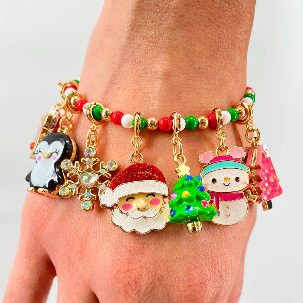 CHARM IT® Gold Pink Christmas Tree Charm - Image 4
