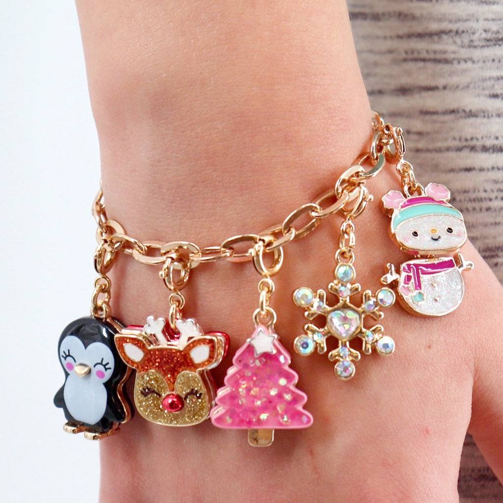 CHARM IT® Gold Pink Christmas Tree Charm - Image 2