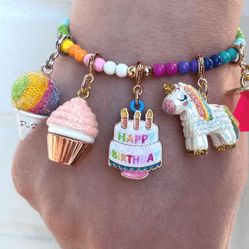 CHARM IT® Gold Pink Glitter Cupcake Charm - Image 3