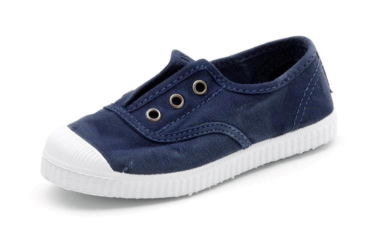CIENTA NAVY CANVAS LACELESS SNEAKER - Image 12