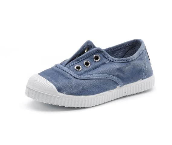 CIENTA NAVY CANVAS LACELESS SNEAKER - Image 2