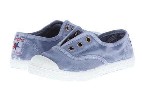 CIENTA NAVY CANVAS LACELESS SNEAKER - Image 4